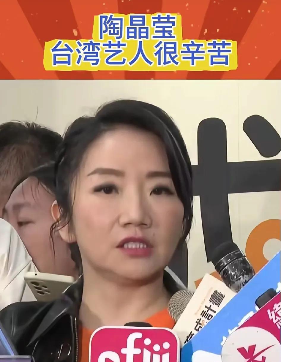 要不怎么说陶晶莹是湾湾娱乐圈的大姐呢？你看她，还挺会心疼湾湾的艺人的。都说艺