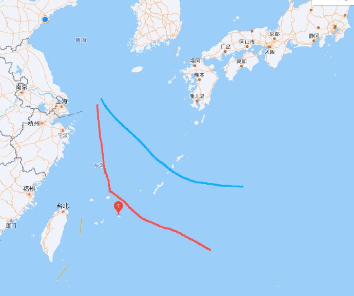 这次中国海军133编队出西太平洋走的路径和以前不太一样，没有选择以往的宫古海峡和