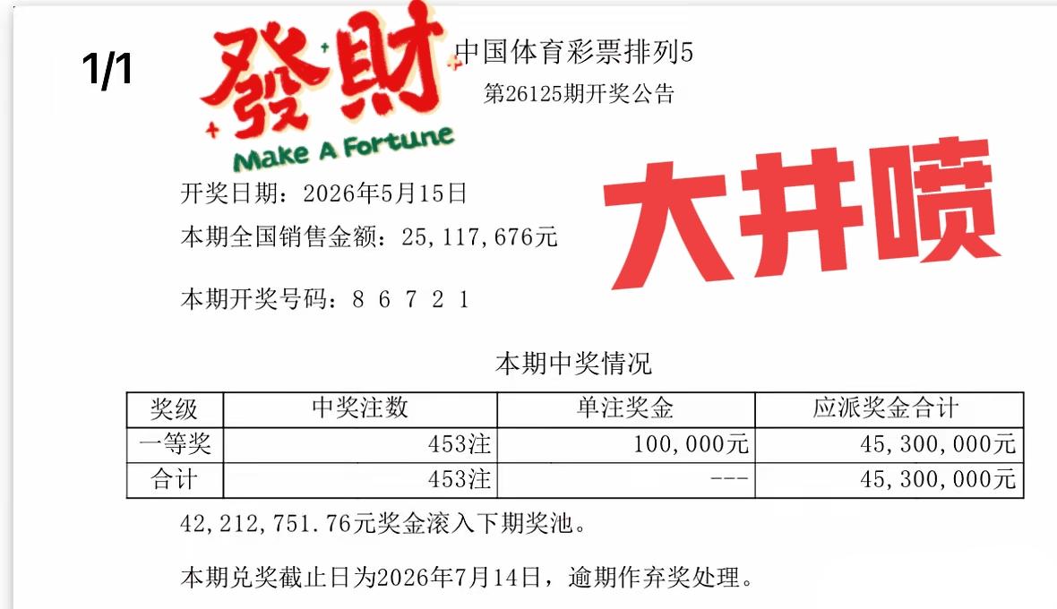 相比大乐透和双色球，还是排列五给力啊！没想到大奖又井喷了，一开就是几百注，虽然单