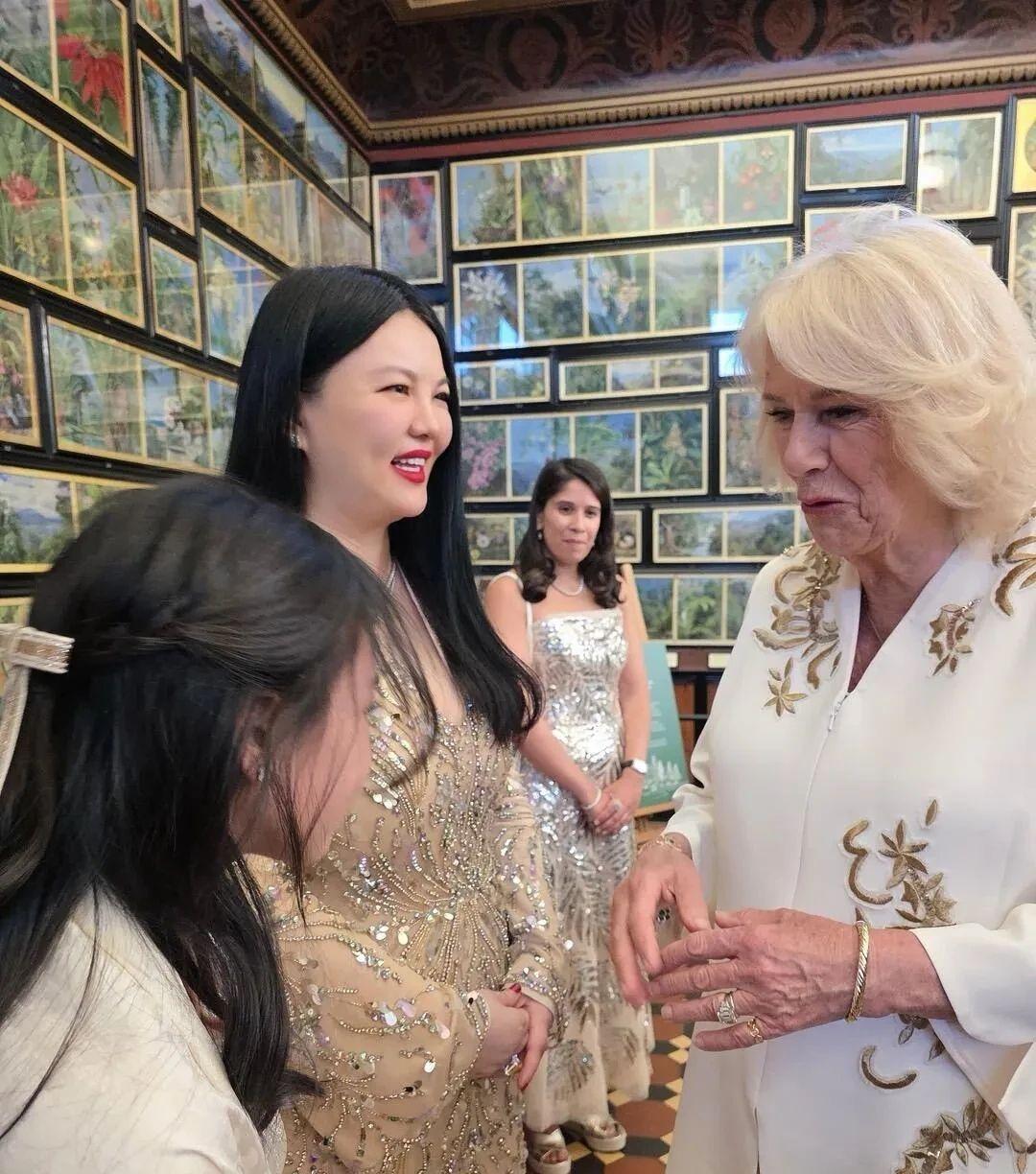 李湘又晒出宝贝女儿王诗龄的美照！这次的照片背景可不一般，竟然是在与英国皇室成员的