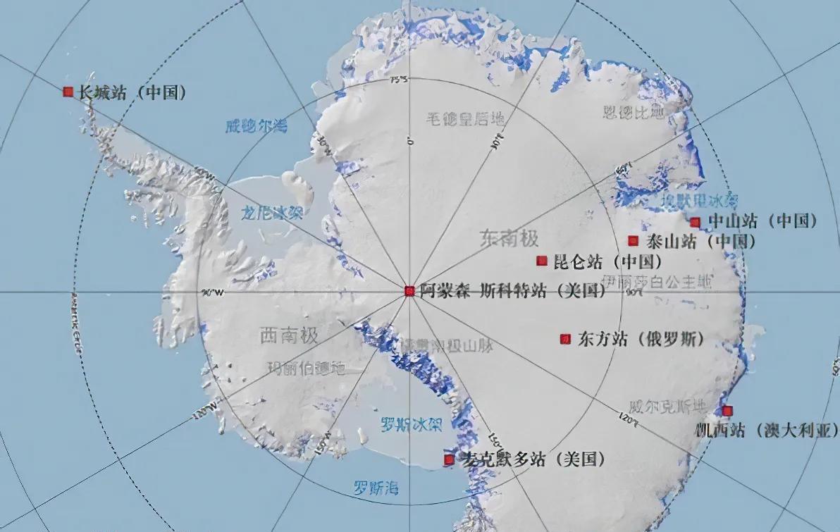 我国在南极洲修建考察站我国一共在南极洲上修建了5个考察站，分别是长城站，中山站