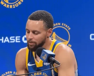 NBA常规赛,勇士131-118战胜灰熊。赛后,斯蒂芬-库里接受了采访。赛后,