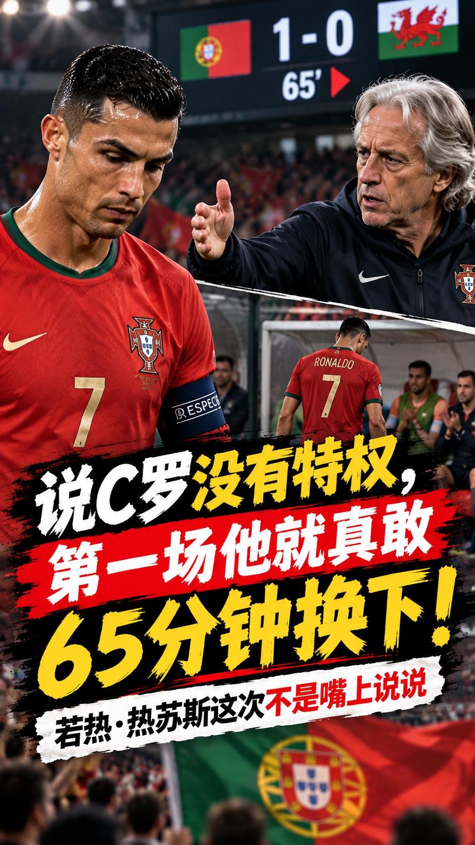 若热·热苏斯上任葡萄牙之前，有句话很多人其实没太当回事：C罗是葡萄牙的象征，