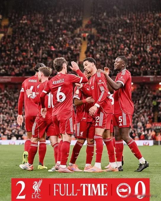 将相和的利物浦惹不起，萨拉赫替补出战利物浦2-0完胜布莱顿!在利物浦与布布莱