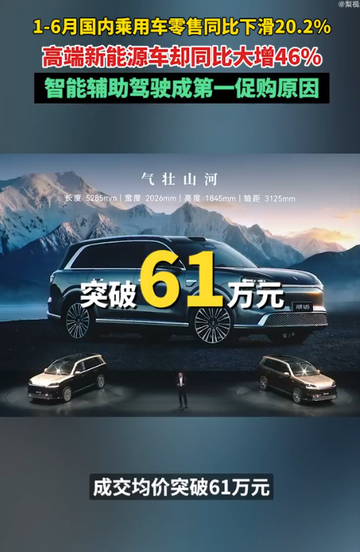 价格战下高端购车只认价值不认低价车市冰火两重天太明显了，整体销量下滑，高端新能源