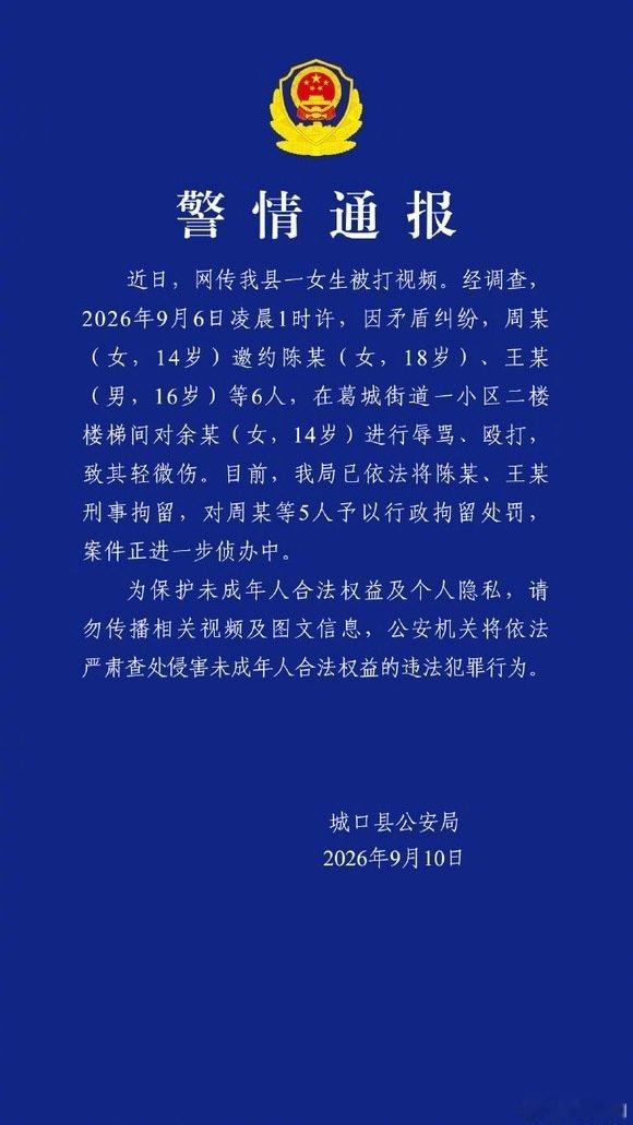 #重庆14女生被殴打7人被拘#还是网络办案快，之前那么多时间没有结果，一上网马上就有7人被拘留，看来