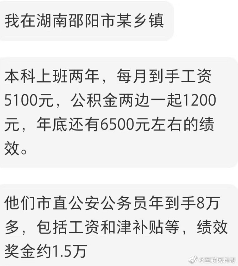 这就是湖南某乡镇的基层员工工资待遇！​​​