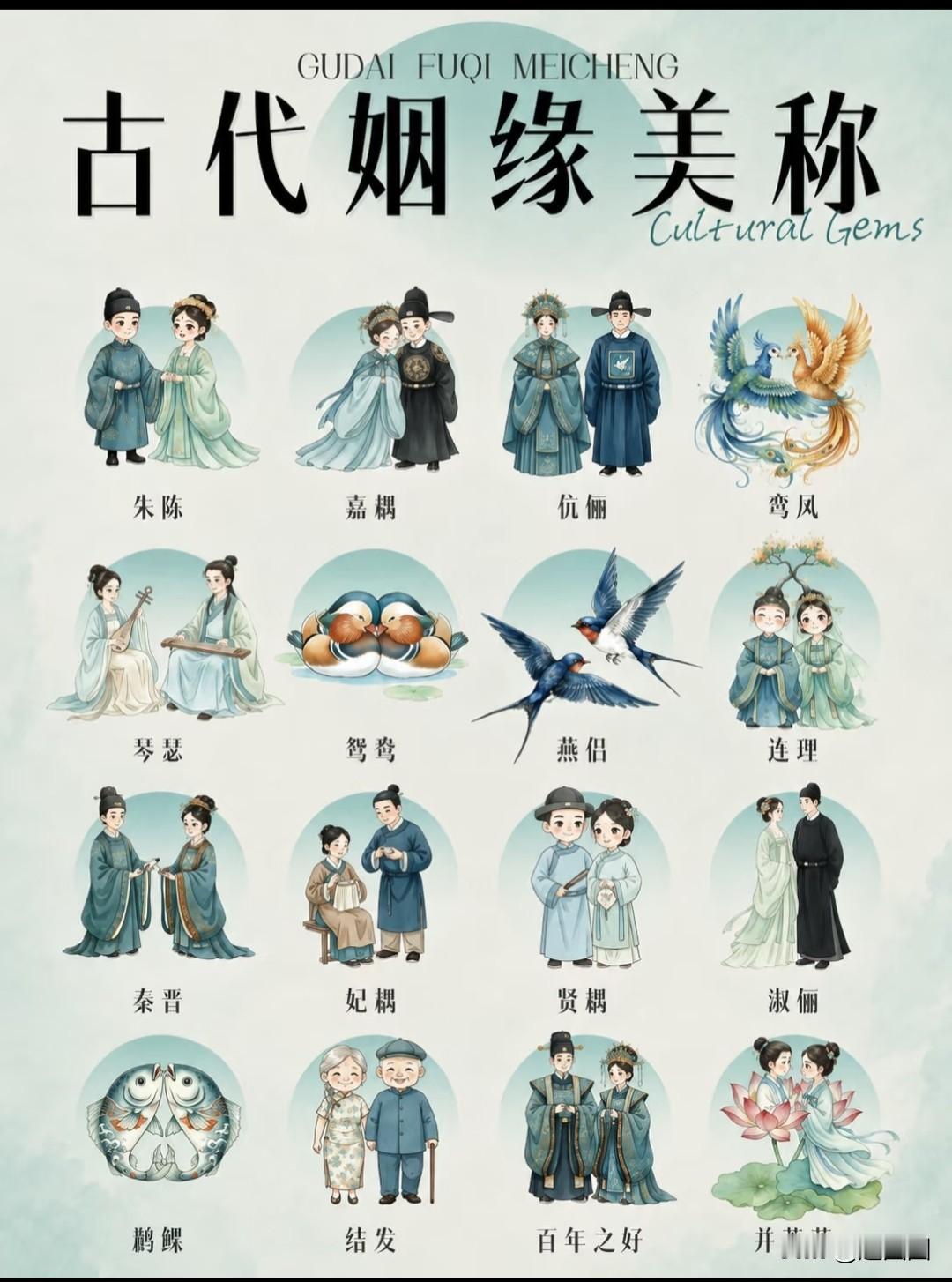 古人的夫妻称谓，原来可以这么浪漫
