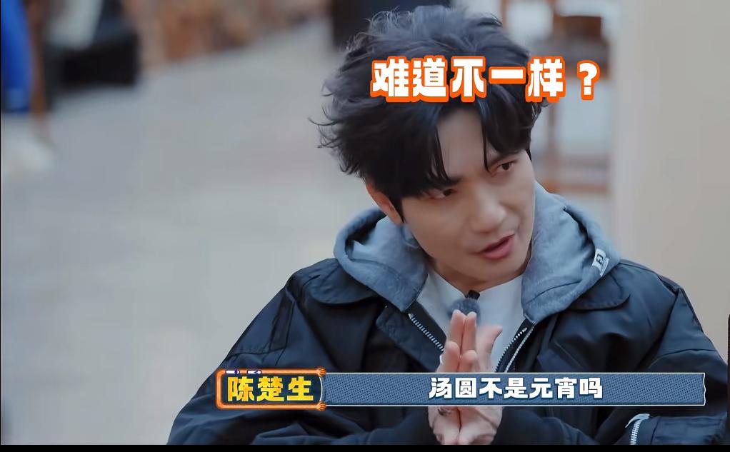 关于元宵和汤圆，陈楚生问出了我也搞不懂的问题。哈哈哈，好可爱的生哥。看似简单