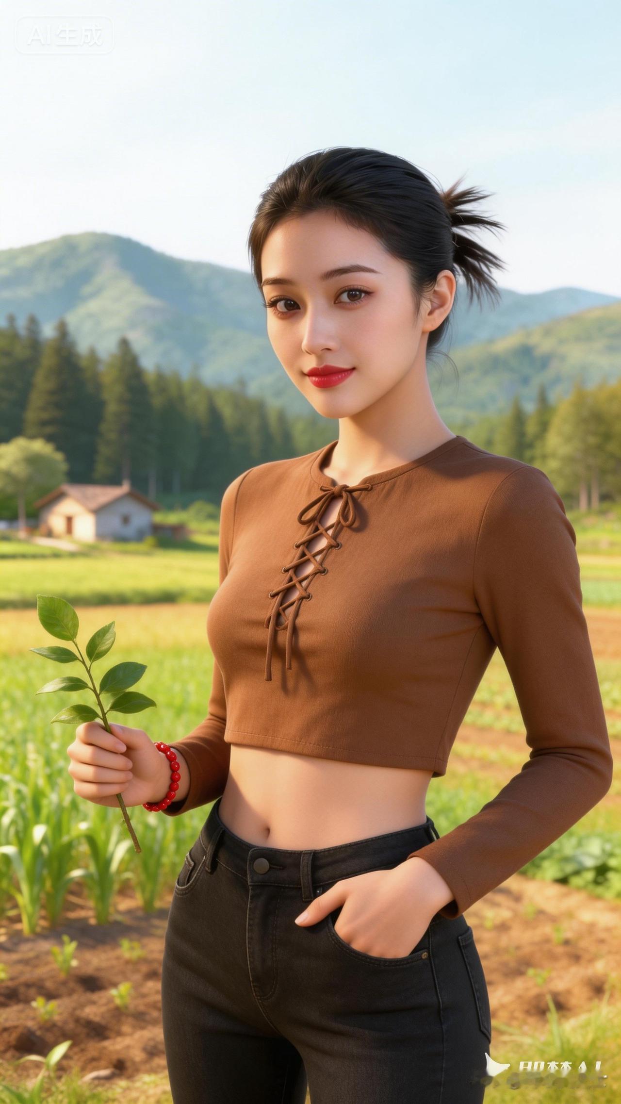 田园少女风，绿意盎然，清新自然