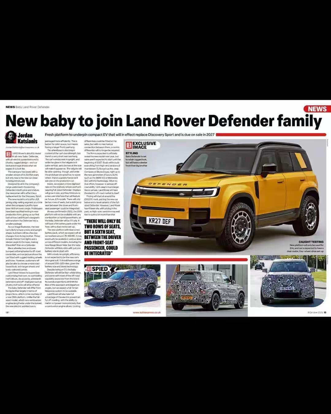 全新一代路虎发现运动:更像卫士,还是更像自己?最近,全新换代路虎发现运动的渲