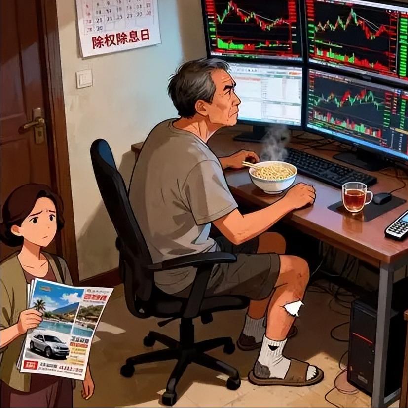炒股，我有一个原则永远不割肉买进去跌多了有钱就补没钱就躺着装死不