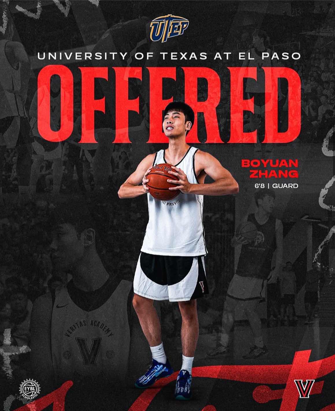 再接再厉! 张博源获NCAA德州大学埃尔帕索分校offer