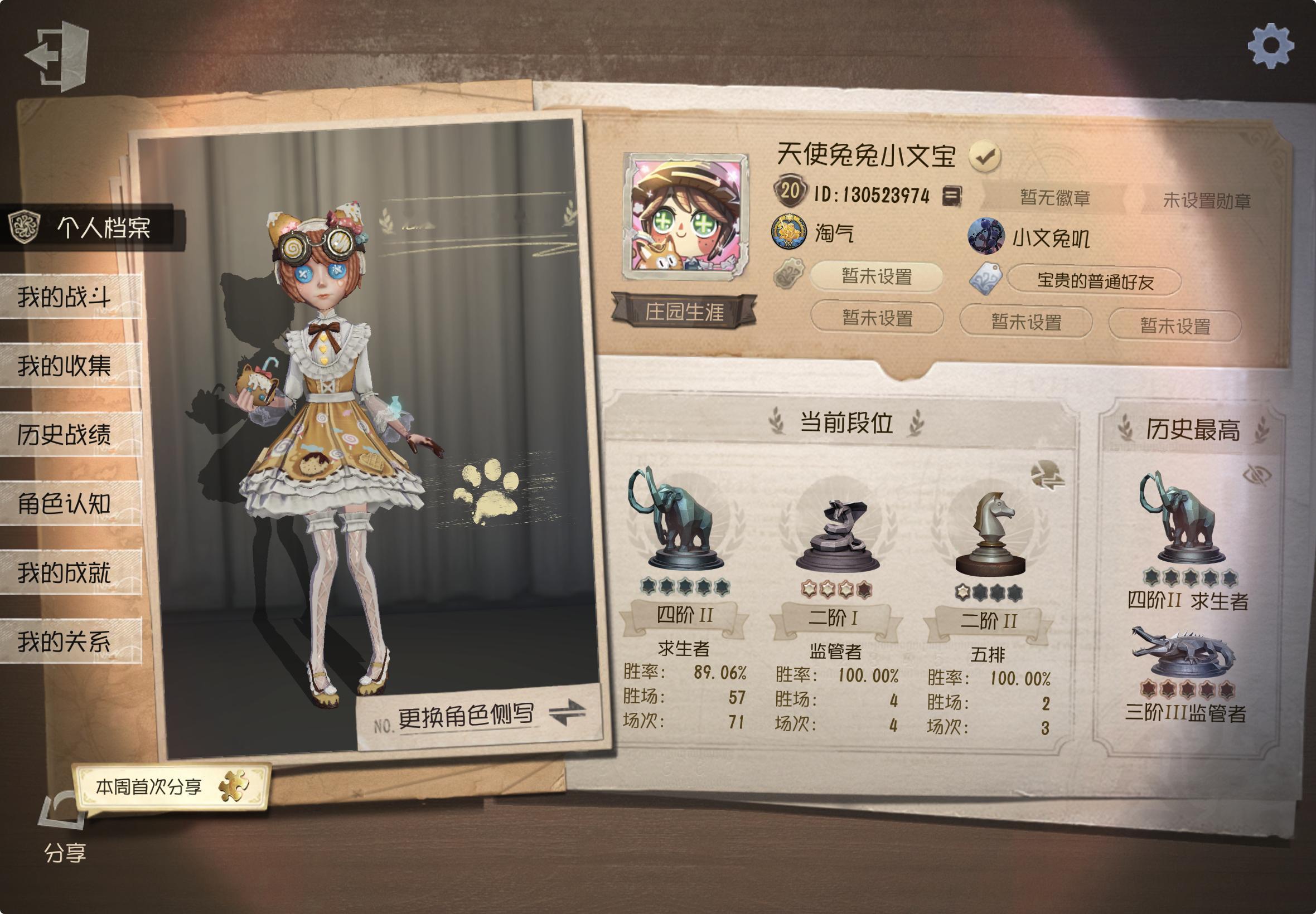 该账号的使用者是一只小兔兔呀