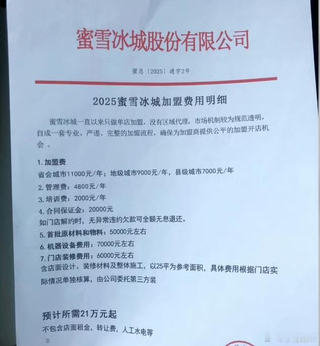 蜜雪冰城加盟费在小学初中高中门口开蜜雪加盟，加盟费能不能回本加赚？​​​