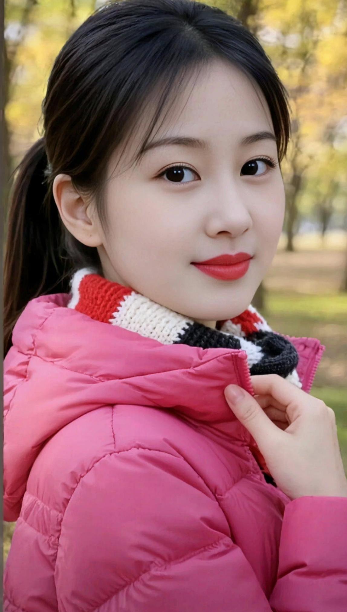 冬日生活照甜美写真清纯甜美女孩甜妹风高颜值