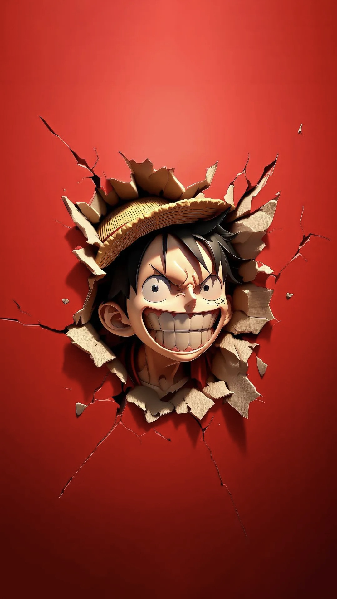 动漫新年迎喜番超话创作官海贼王极具视觉冲击力的一组海贼王角色破壁而出壁纸，第一