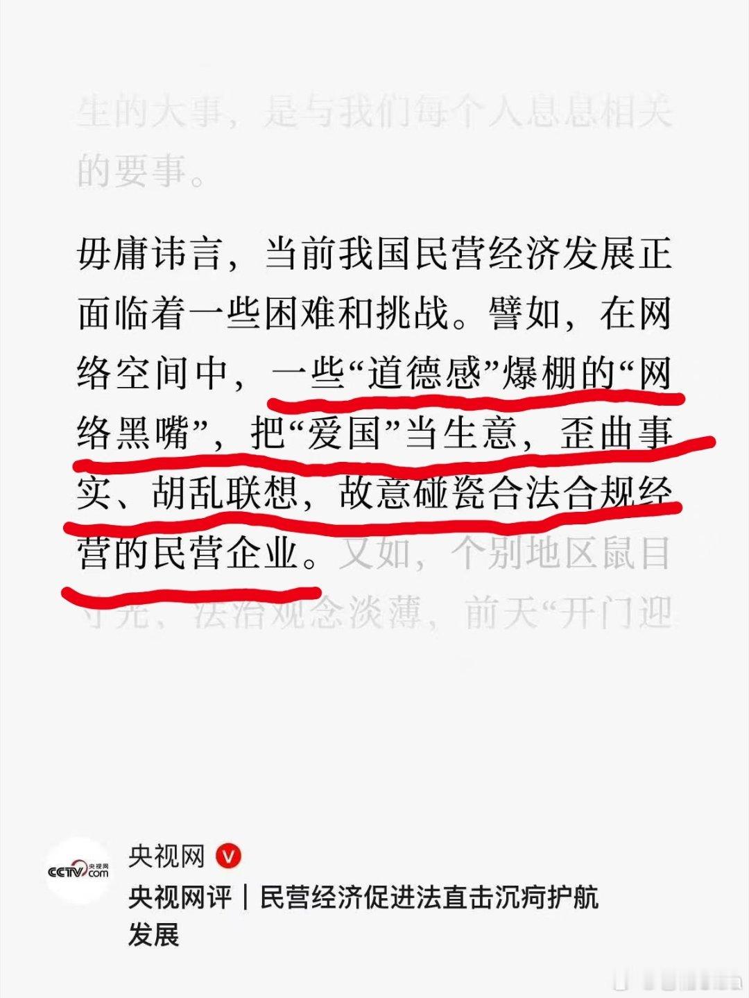 央视网评论:一些“道德感”爆棚的“网络黑嘴”，把“爱国”当生意，歪曲事实，胡乱联