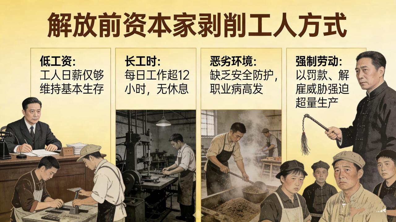 解放前资本家如何剥削工人？要理解解放前资本家如何剥削工人，最直观的视角就是看当时