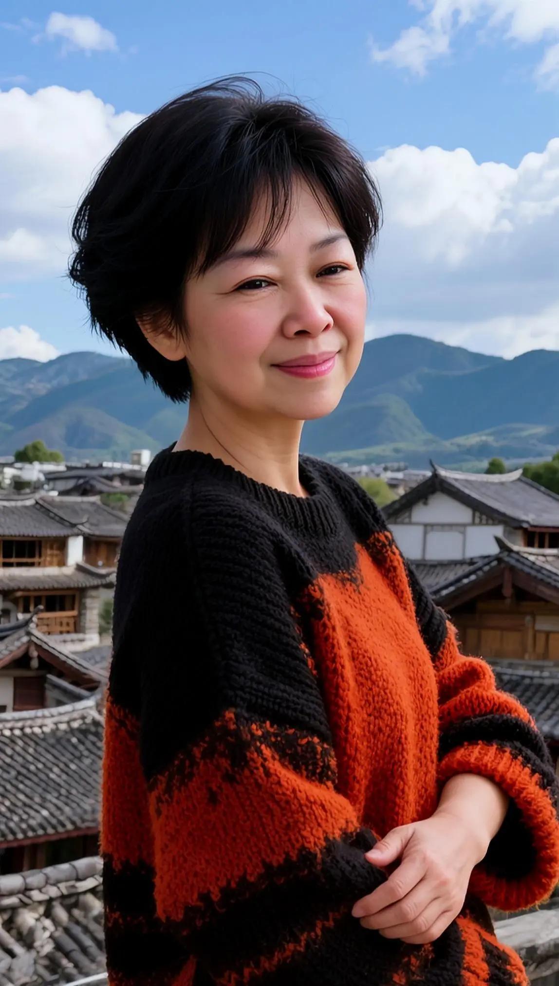 AI山景生活照ai创作穿搭穿搭