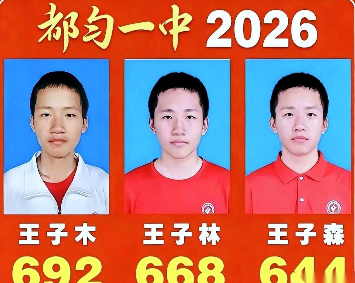 最近，贵州都匀一户普通人家的三胞胎，把高考榜单硬生生走出了“俄罗斯套娃”的步伐。