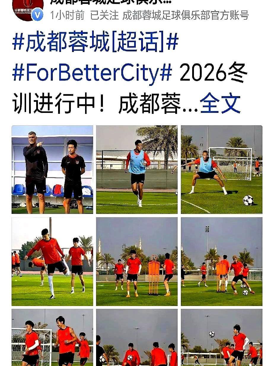 后防一夜被掏空成都蓉城刚落地阿布扎比，冬训照一放出，老粉直接愣住：熟悉的