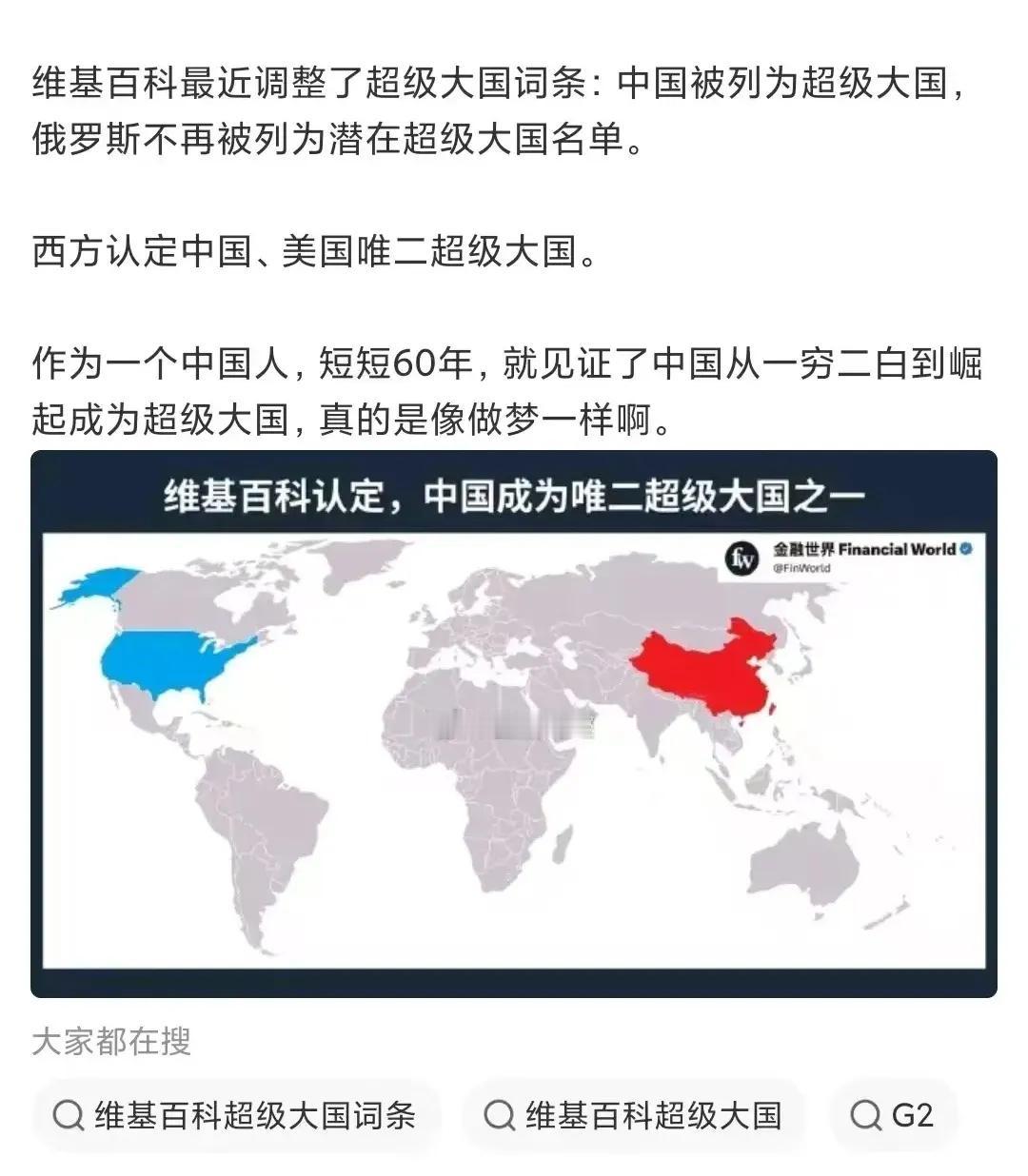 如何看待中国被视为超级大国