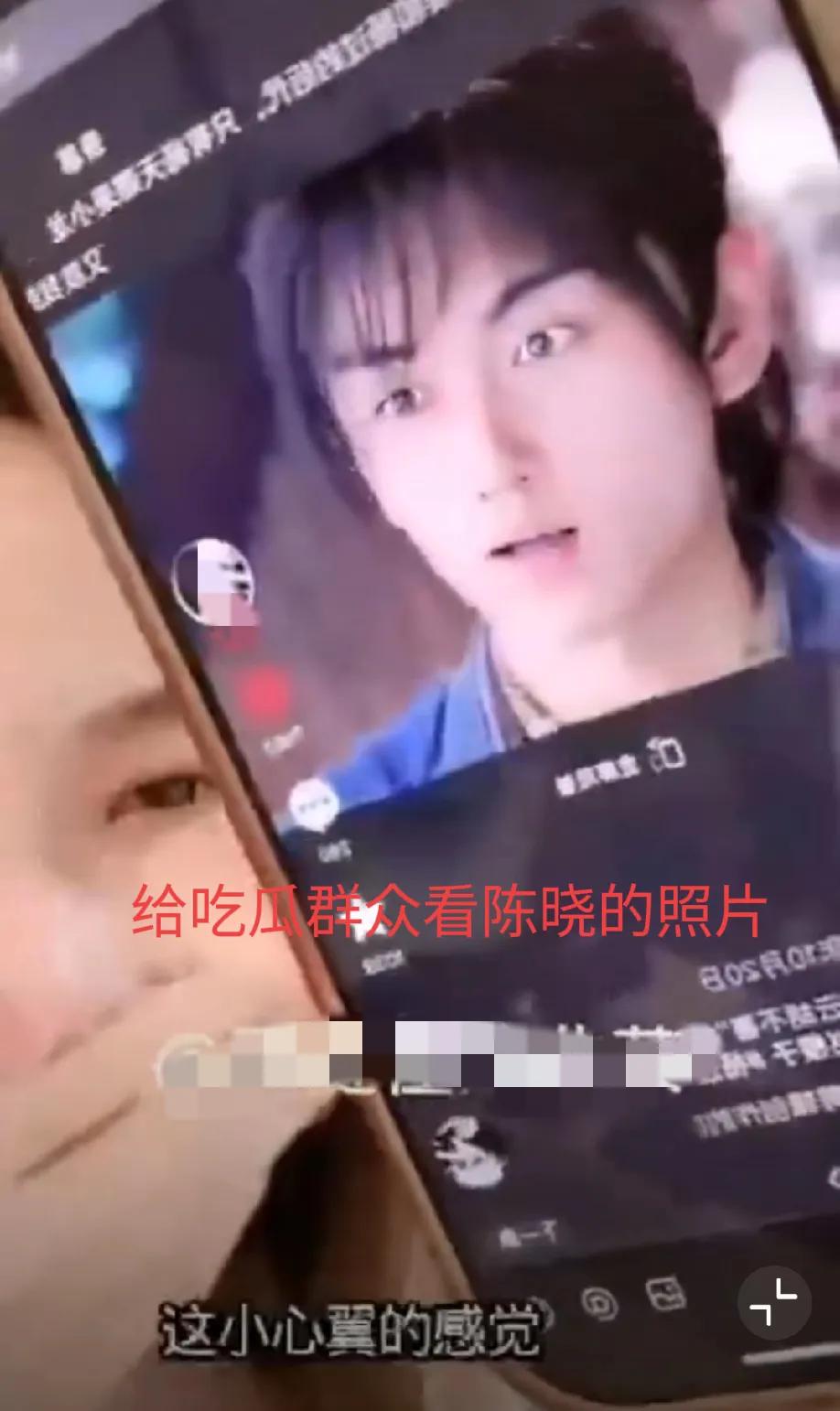 赵樱子直播的时候说对陈晓一见钟情，一眼就沦陷了，陈晓长在她的审美上，但她不敢去追