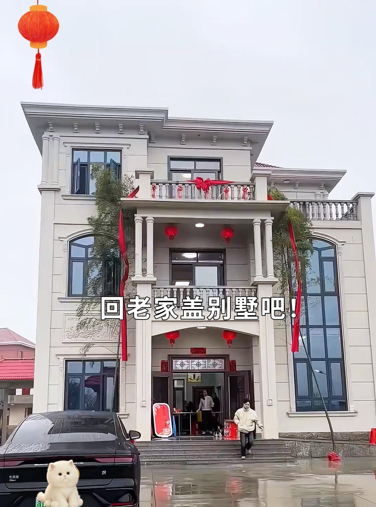 农村自建三层别墅，设计感满满！#建房说#农村自建房