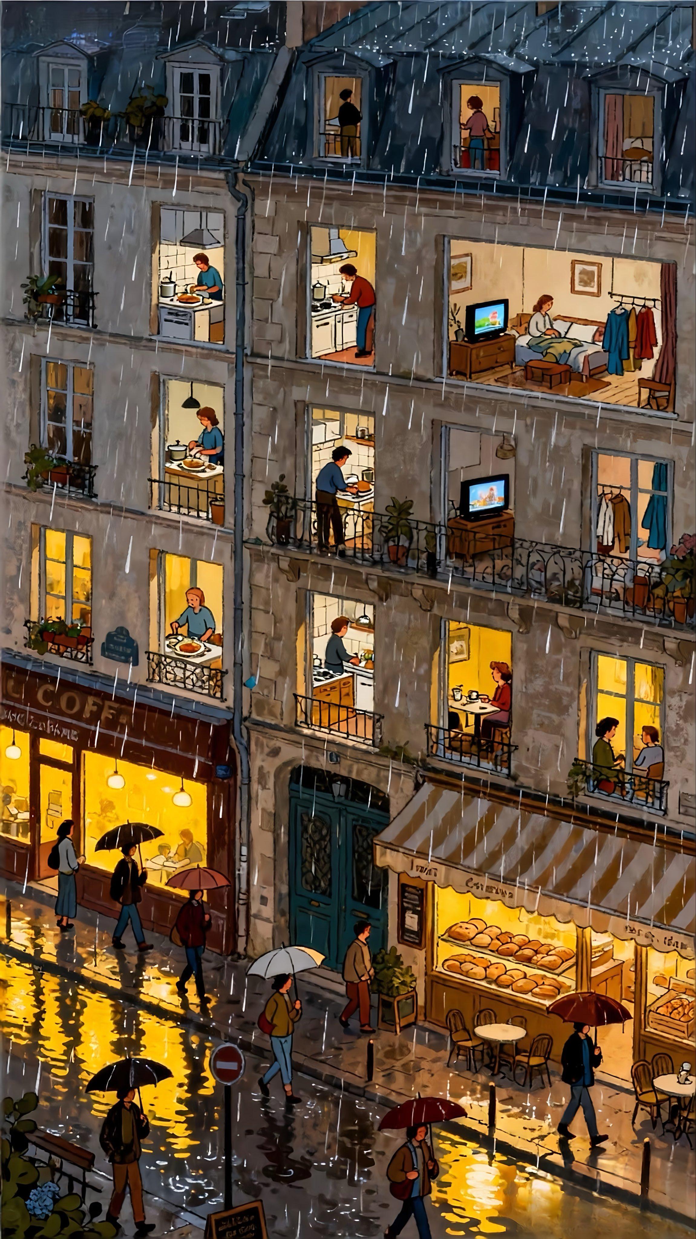 这张图片我看到过很多次了，如果给它生成AI视频，让镜头推进每一个房间，再生成