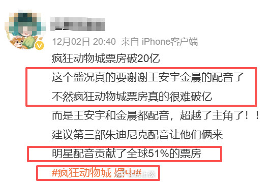 看看疯狂动物城2奇葩言论和奇葩话题…疯狂动物城2中国票房惊呆外媒
