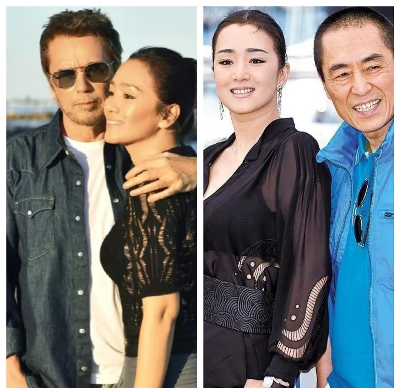 你看马克龙身边站着谁。巩俐。一身得体打扮，陪着她那法国老头，气定神闲。这画