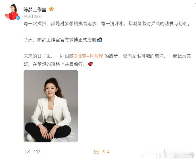 陈梦工作室来了哦？开通工作室了，不俗。。。陈梦工作室官微开通​​​