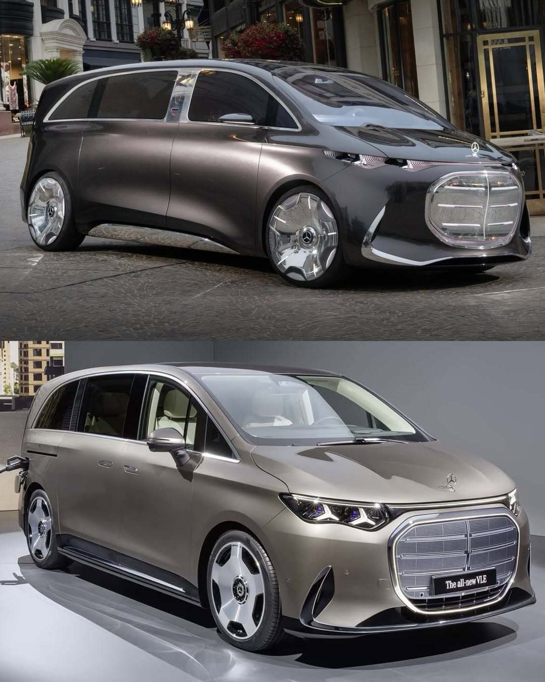 全新奔驰VLE对比概念车VISIONV，你觉得量产的样子如何？