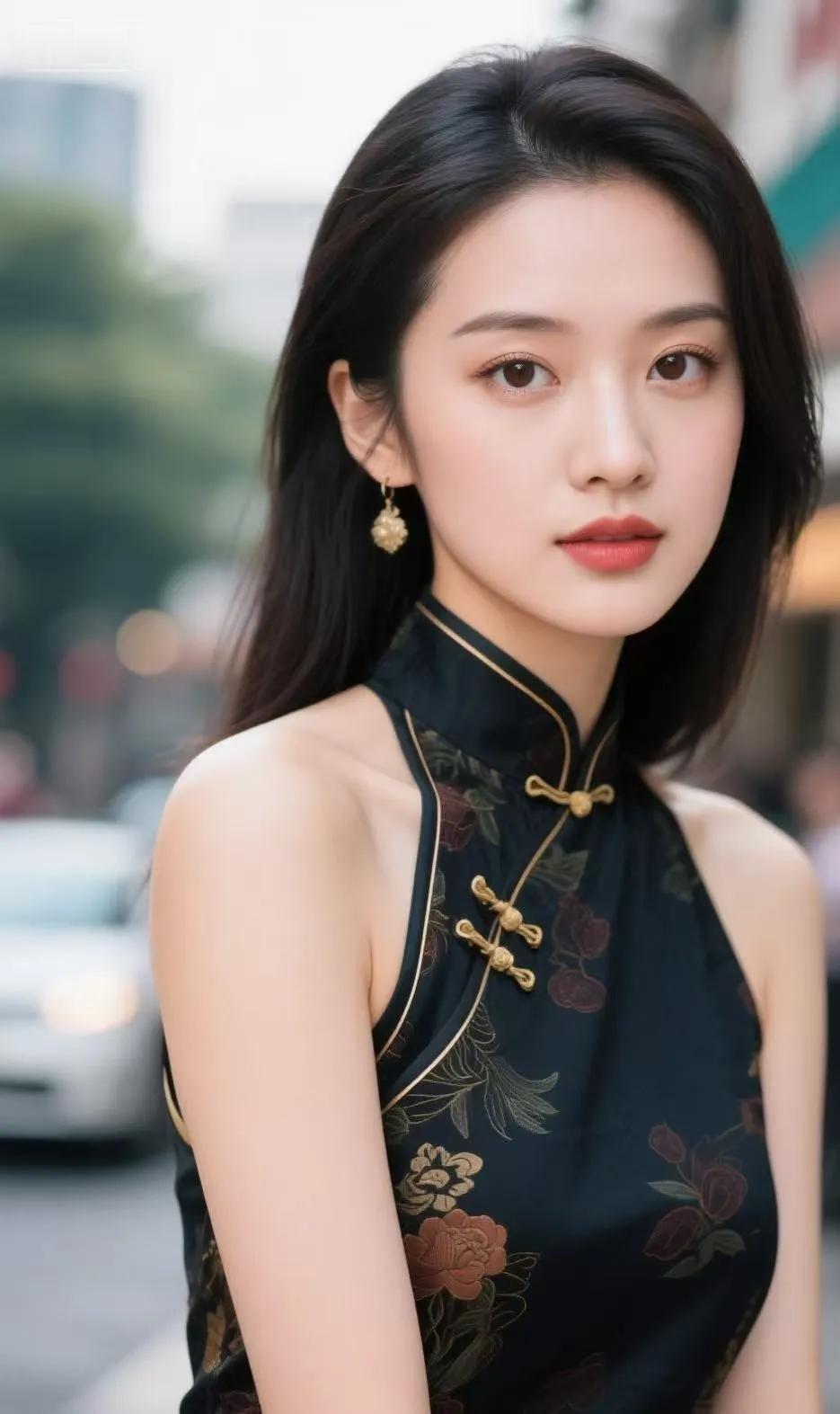 年轻女性如何展现旗袍的魅力?经典款民国时期绿色旗袍美女