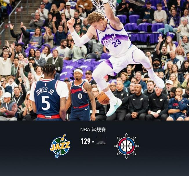 NBA消息：爵士129-108大胜快船，本场比赛3个不得不说的不争事实。1、