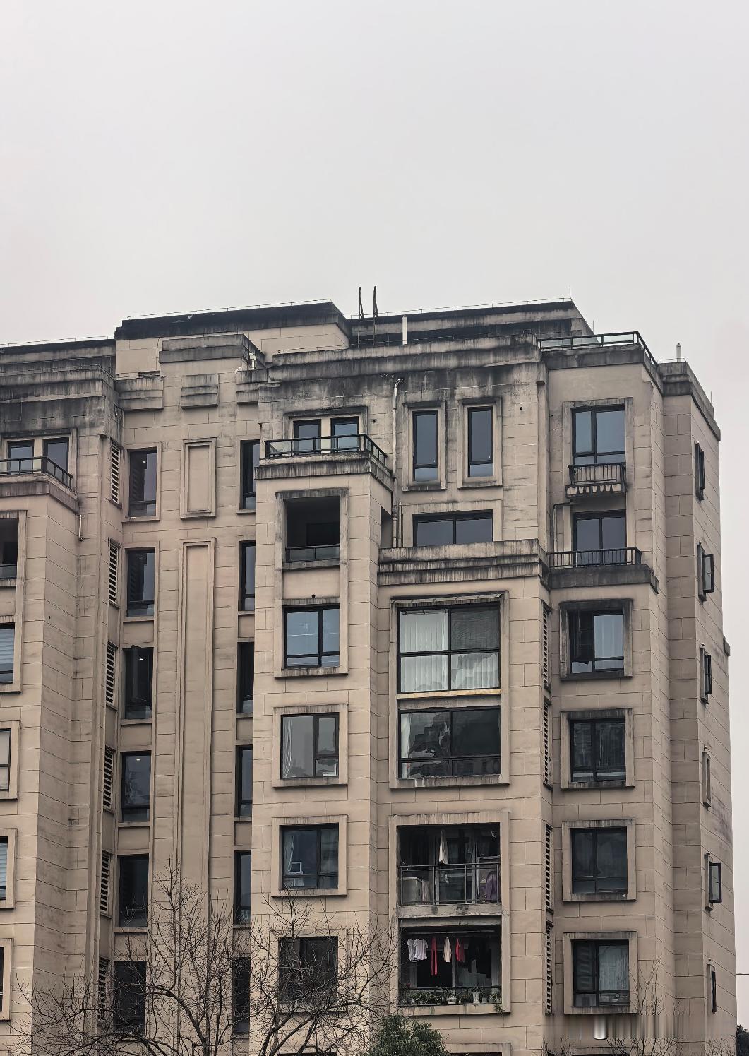 外立面已经很难看了。才交房三年。每次年底业主群就怼物管，很多业主说不洗墙就不交物