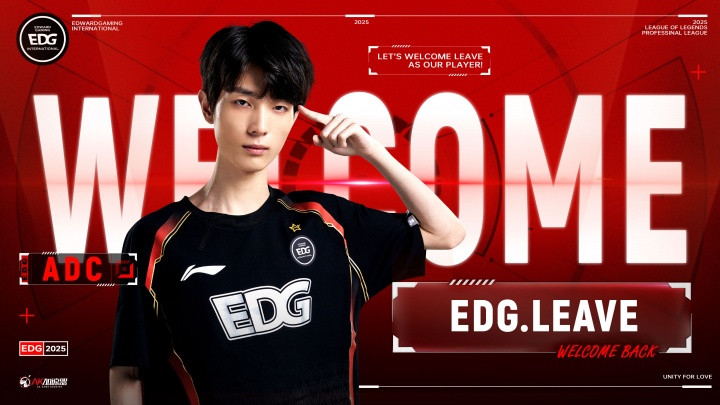 EDG官方: 下路选手Leave正式回归! 久别重逢 再次携手同行!