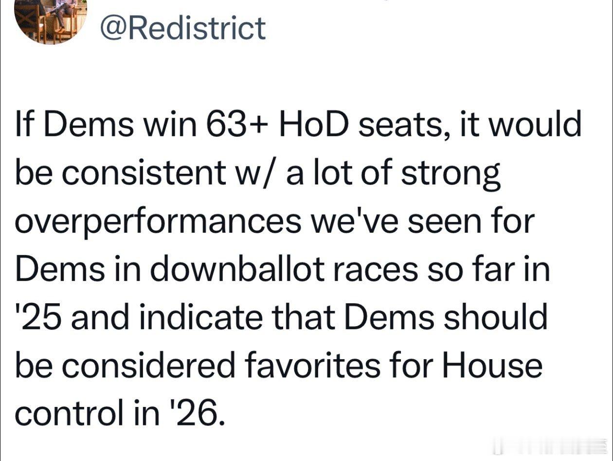 国会选举专家：如果民主党能在今天的Virginia议会选举中拿到至少63席，说明