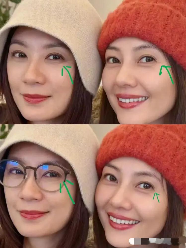 贾静雯和高圆圆晒出的合照太圈粉了！家人同框，连成像底色都一样，全程无修图，真实得