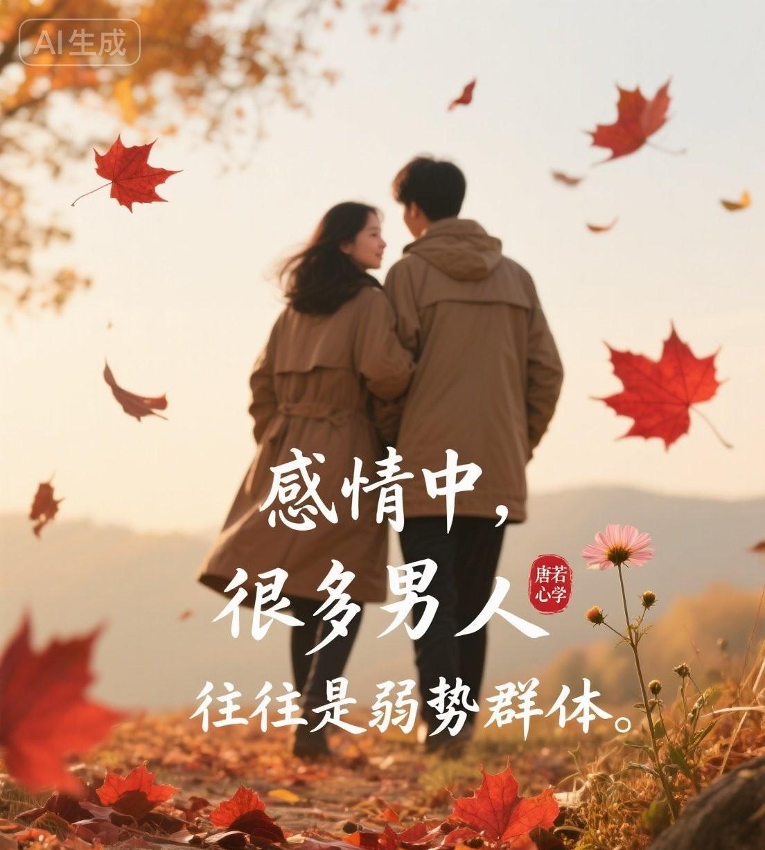 在感情中，很多男人往往是弱势群体情感专家说，“在感情的世界里，看似占据主动的男