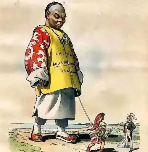 1905年，美国人画的漫画，当时是什么样的心态画出来的，谁能猜出来？