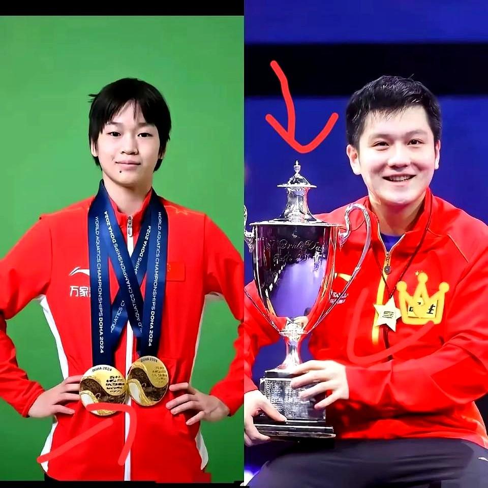 全红婵和樊振东这两人的背景不查不知道，一查才发现他俩除了能吃苦，居然还有