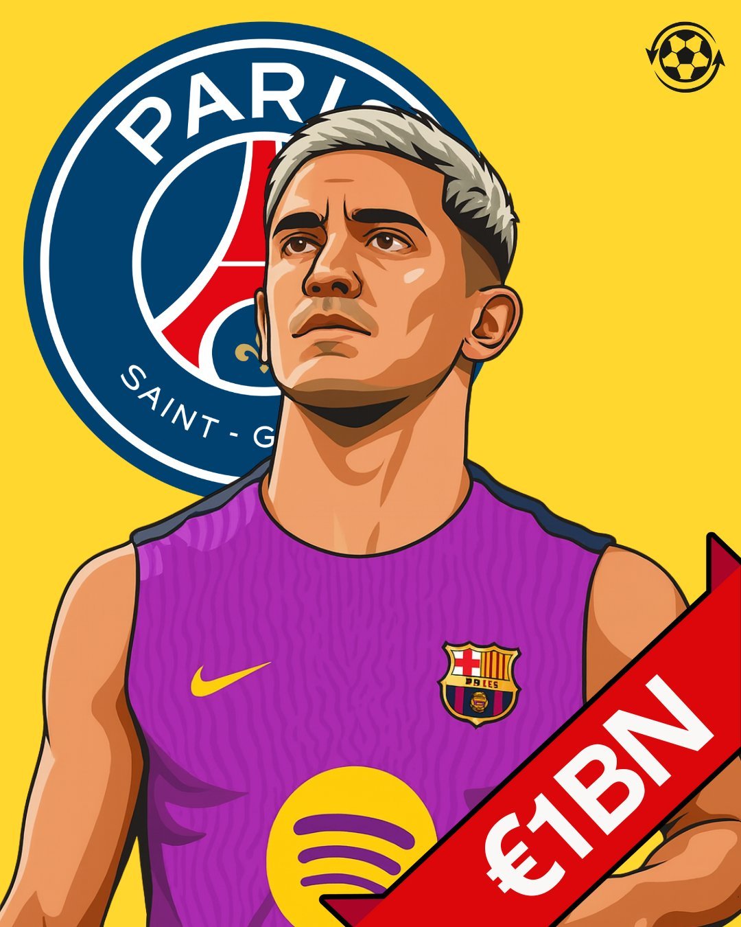 🚨巴黎圣日耳曼还没有放弃从巴塞罗那挖走加维的希望。路易斯·恩里克很喜欢这名球员