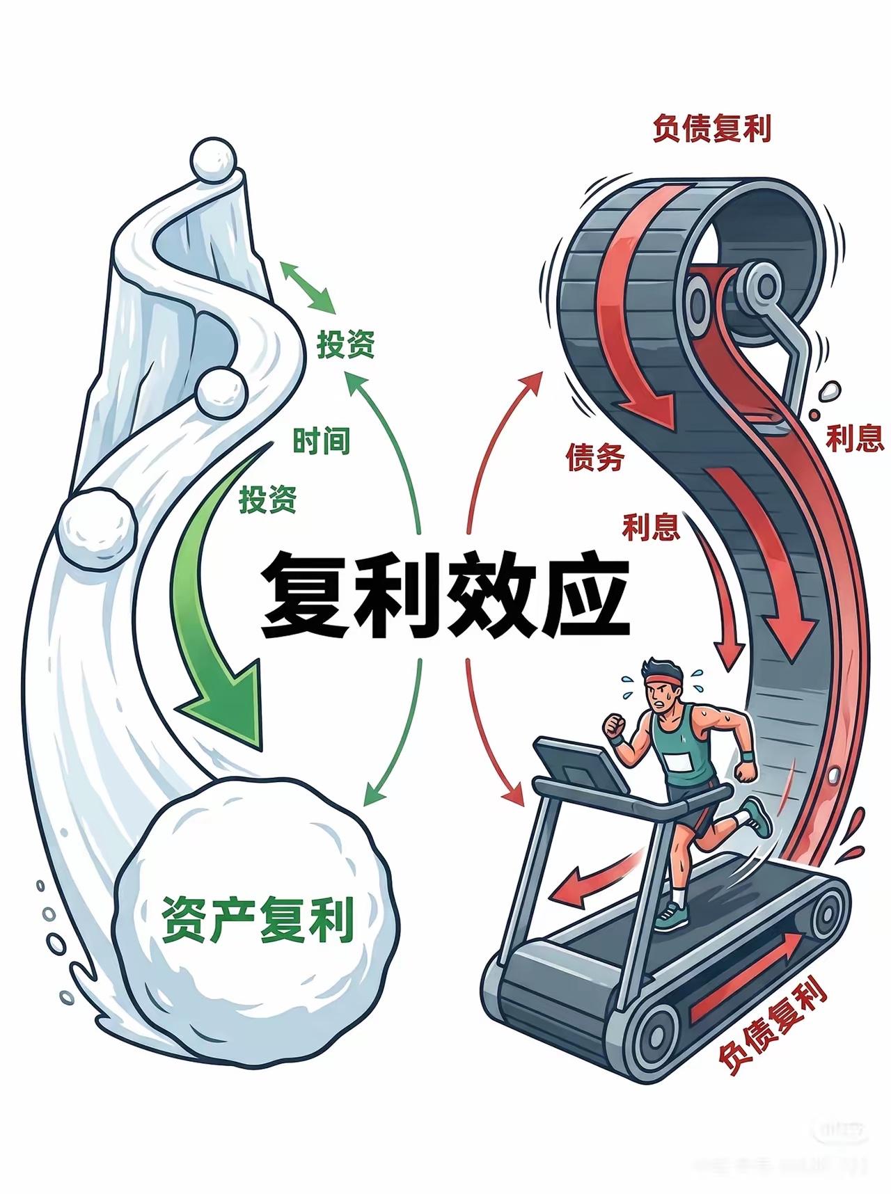 看清楚！[捂眼睛]别再瞎努力了，你的人生正在被“负复利”拖入深渊你以为努力就会