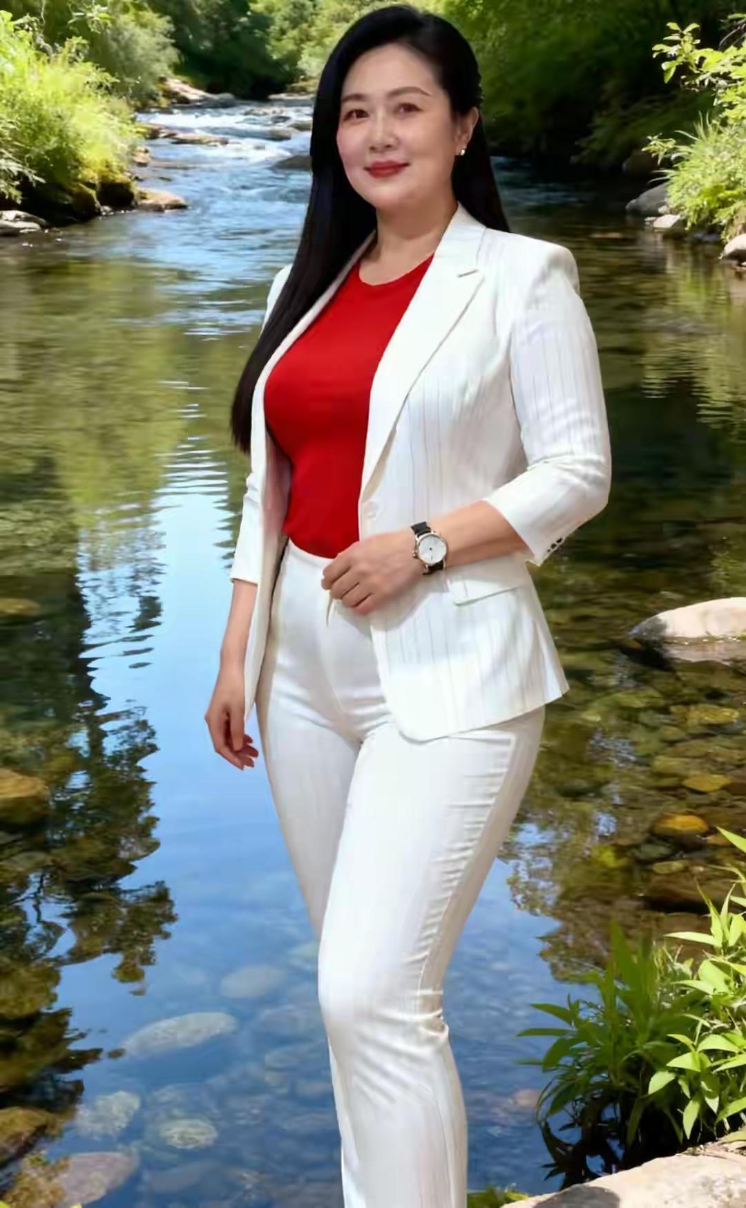 清江引·溪畔佳人溪清姝立波光漾，娇影清波上。垂丝舞晓风，翠袖逢佳况。眸