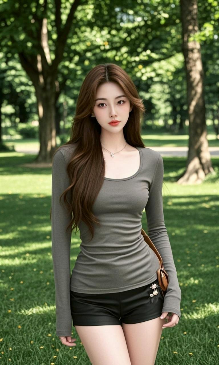 AI绿野佳人 街拍小姐姐穿搭秀 美女 辣妹穿搭