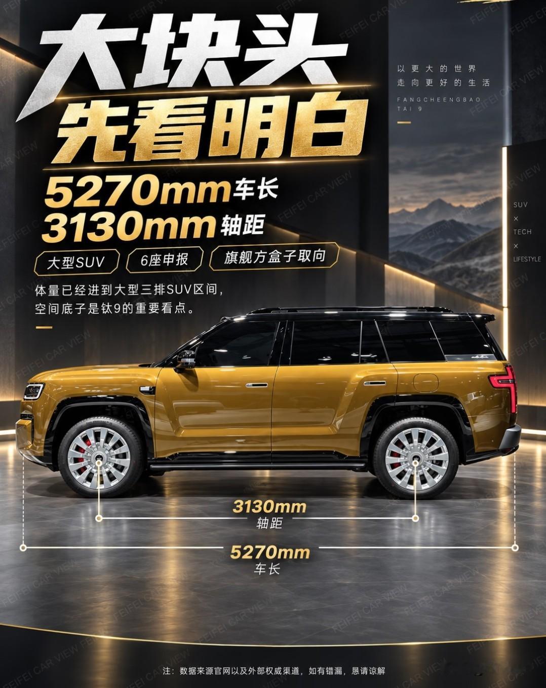 别盲目蹲钛9了，先拿实锤数据和钛7掰扯清楚升级点，也别漏了它的短板。钛9定位全尺寸旗舰，轴距直接干到