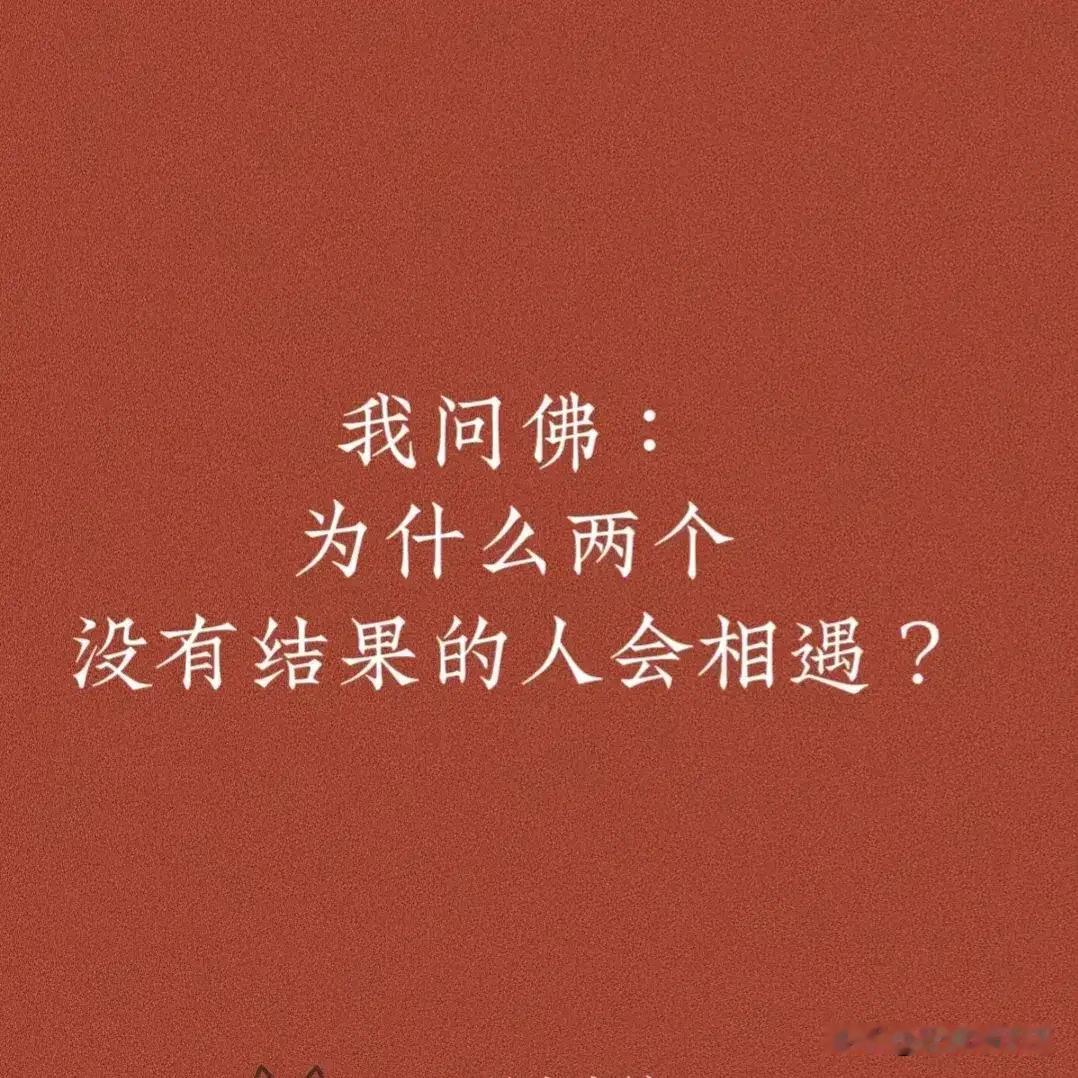 佛说：你上辈子求的不是相守，是遇见我问佛：为什么让我遇见他，又让我失去他？