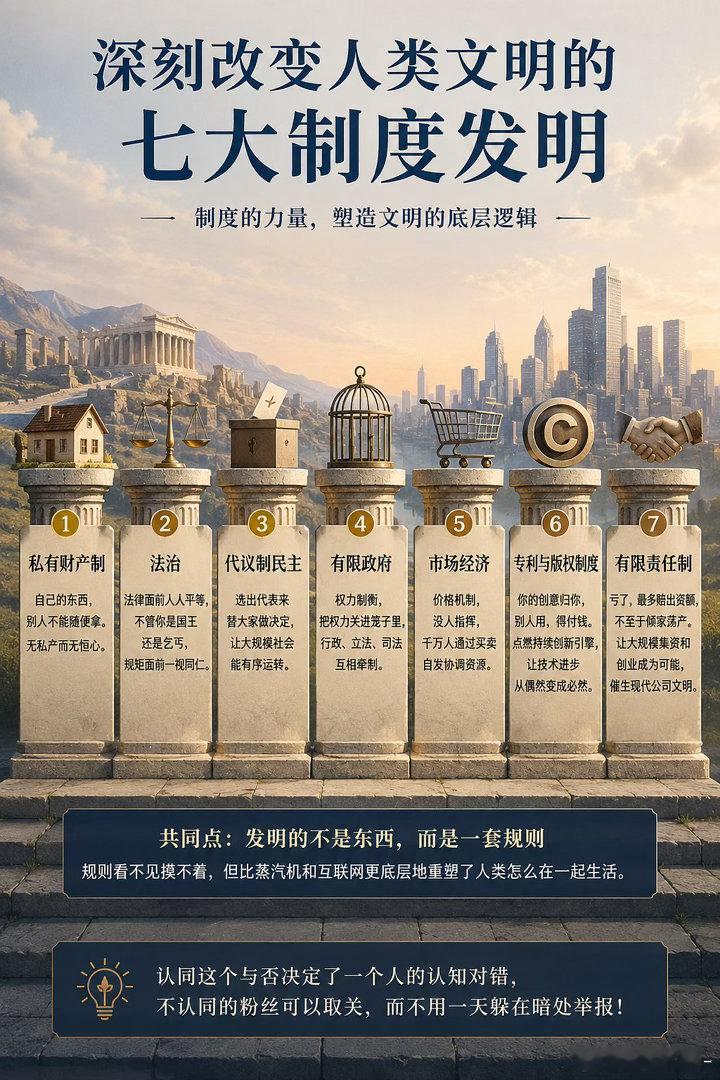 人类文明能走多远，往往由制度决定。​​​